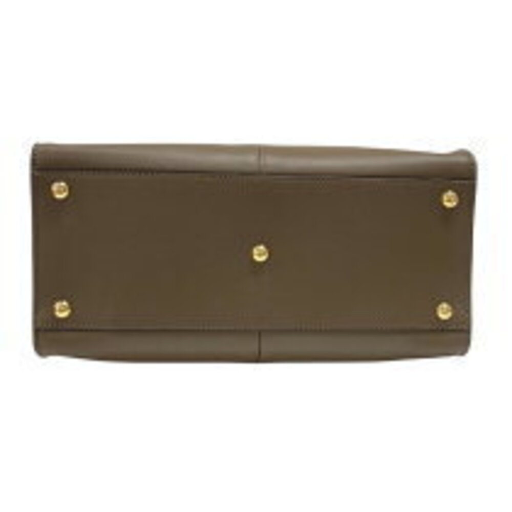 Fendi Peekaboo Lite Brown Calfskin Shoulder Bag - Picture 4 of 11